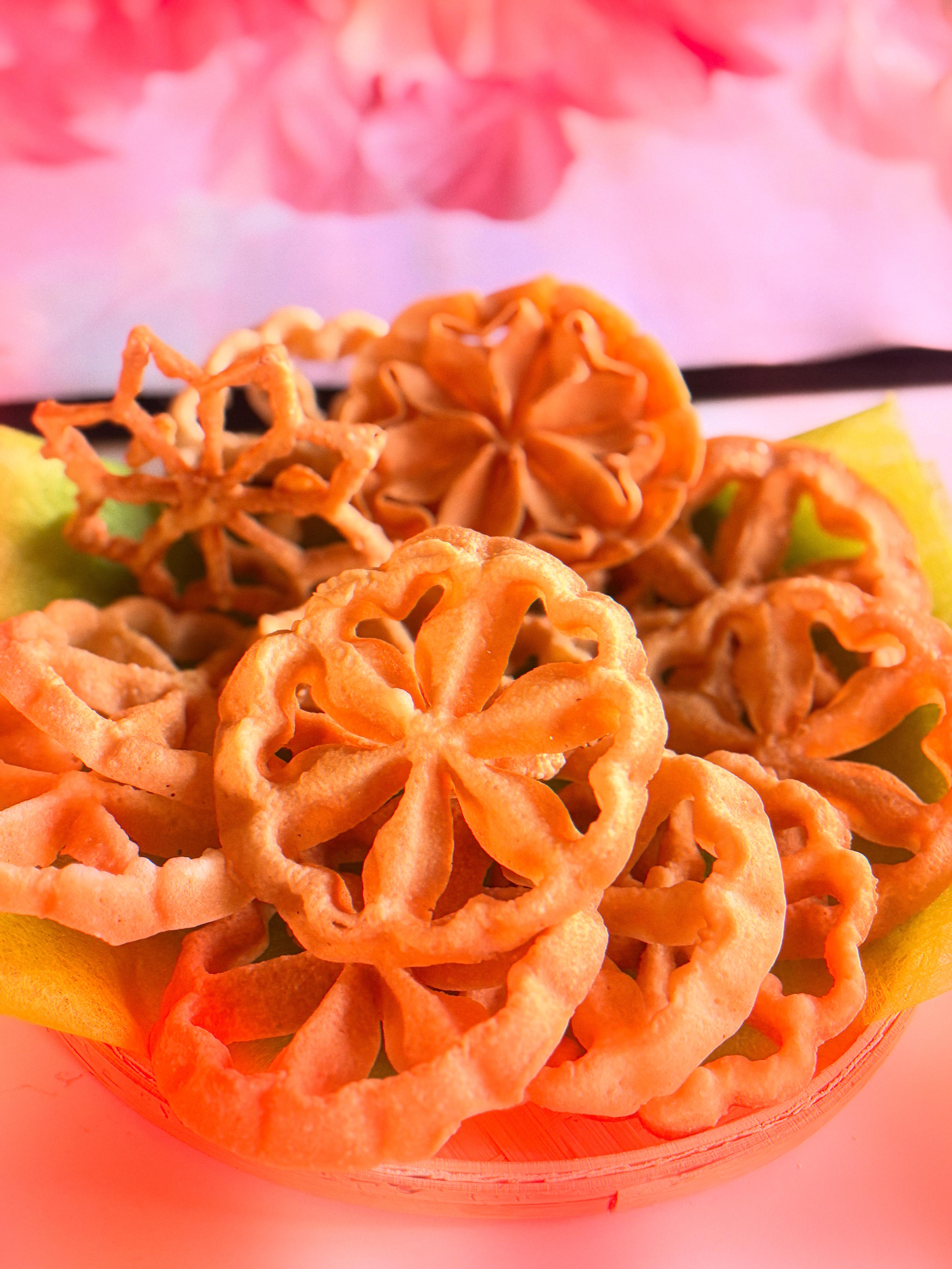 Oranje Indonesische kembang goyang koekjes